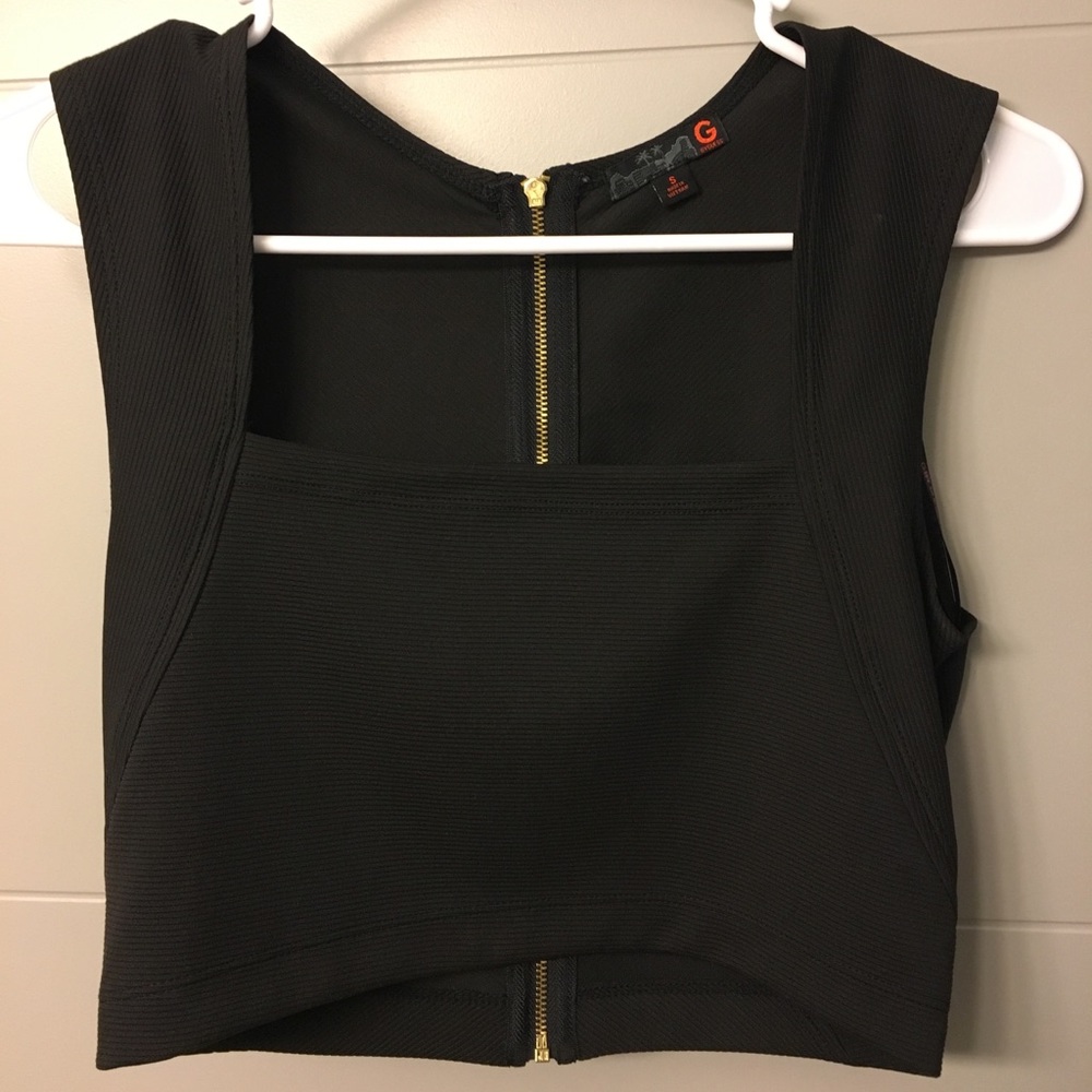 GUESS Zip Crop Top